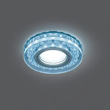 Встраиваемый светильник Gauss Backlight 2 BL045 Цвет плафонов голубой Цвет арматуры хром