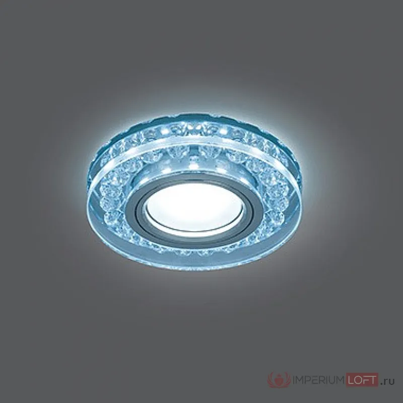 Встраиваемый светильник Gauss Backlight 2 BL045 Цвет плафонов голубой Цвет арматуры хром от ImperiumLoft