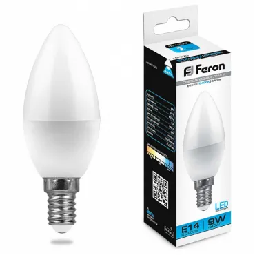 Лампа светодиодная Feron Saffit LB-570 E14 9Вт 6400K 25800 Цвет арматуры белый Цвет плафонов белый