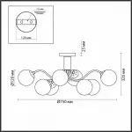 Потолочная люстра Lumion Candice 4555/8C Цвет арматуры латунь Цвет плафонов разноцветный от ImperiumLoft