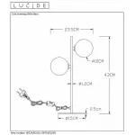 Настольная лампа декоративная Lucide Tycho 45574/02/30 Цвет арматуры черный Цвет плафонов серый