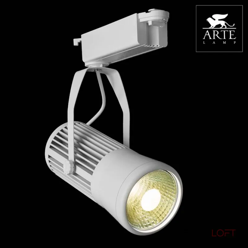 Светильник на штанге Arte Lamp Track Lights A6330PL-1WH Цвет арматуры белый Цвет плафонов белый от ImperiumLoft