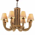 Подвесная люстра Arte Lamp Corda A8958LM-8BR Цвет арматуры коричневый Цвет плафонов коричневый от ImperiumLoft