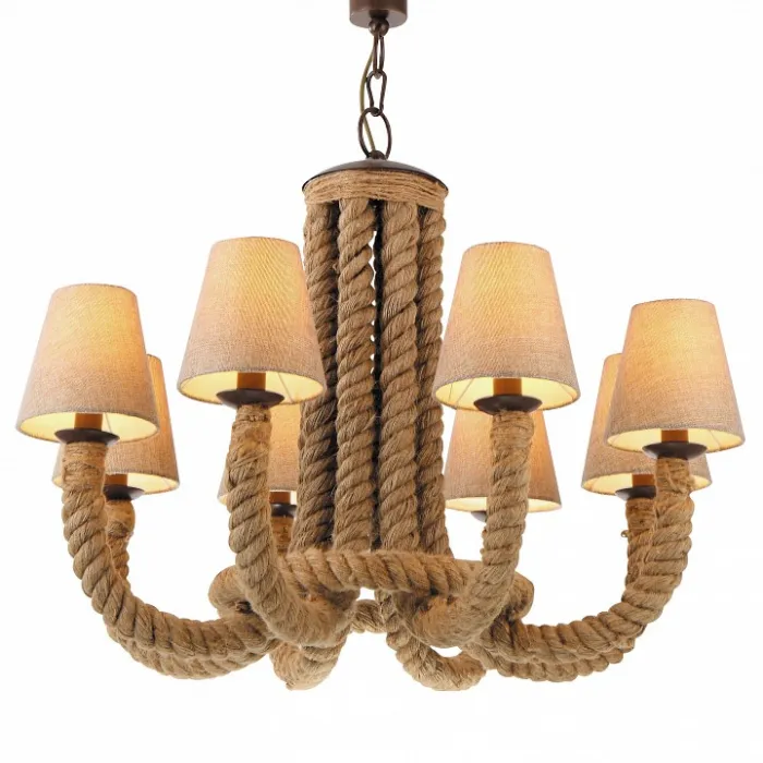 Подвесная люстра Arte Lamp Corda A8958LM-8BR Цвет арматуры коричневый Цвет плафонов коричневый от ImperiumLoft