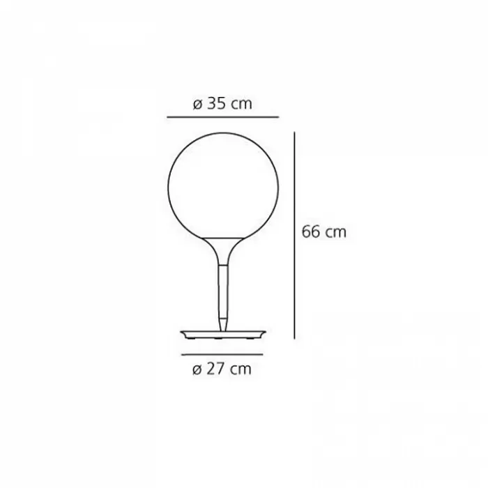 Настольная лампа декоративная Artemide 1049010A от ImperiumLoft