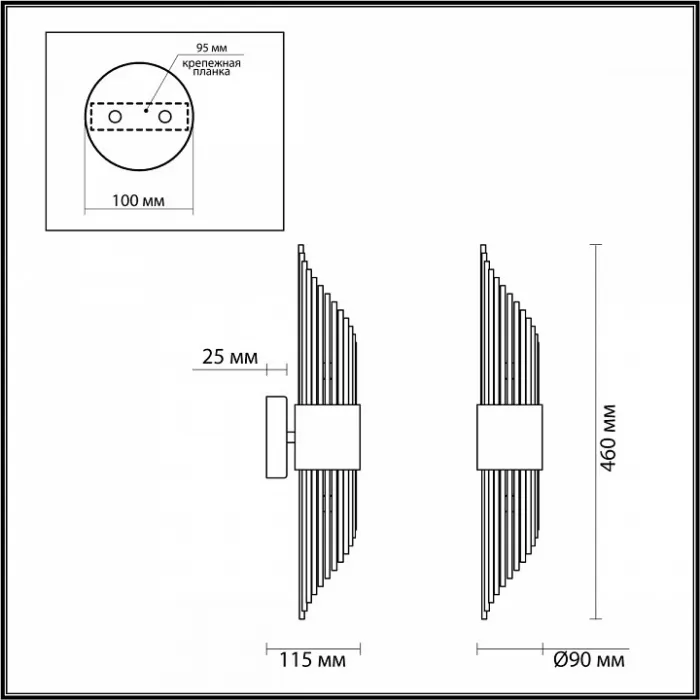 Бра Odeon Light Flambi 4847/2W Цвет плафонов золото Цвет арматуры золото от ImperiumLoft