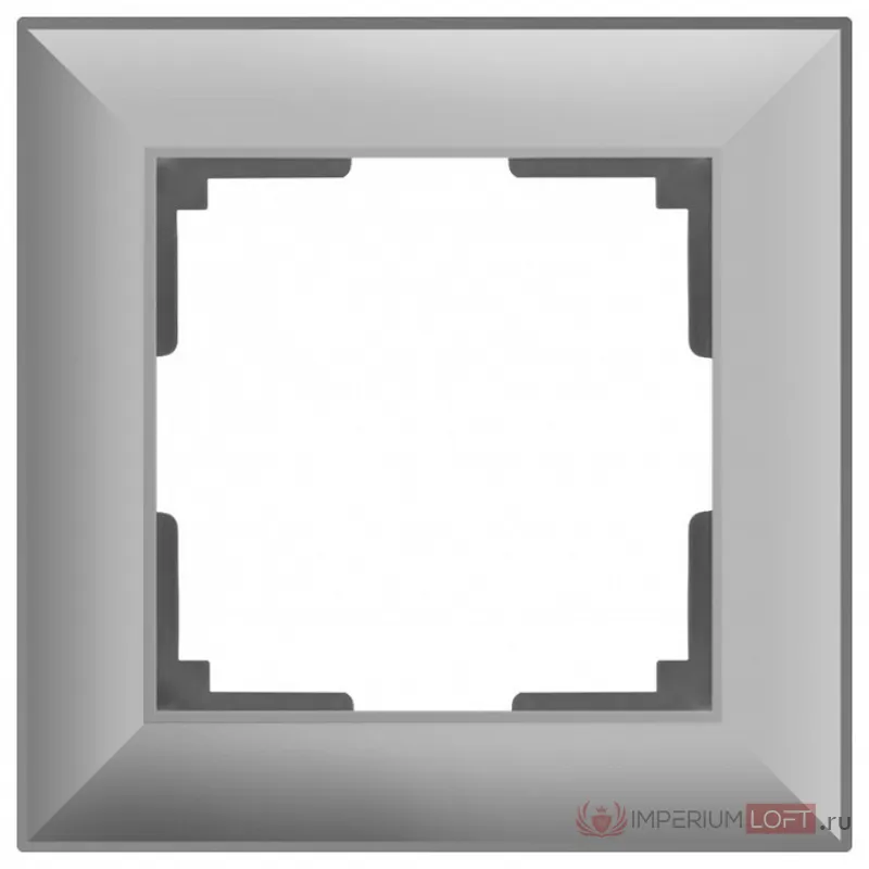 Рамка на 1 пост Werkel WL14 WL14-Frame-01 (Серебряный) Цвет арматуры серебро от ImperiumLoft