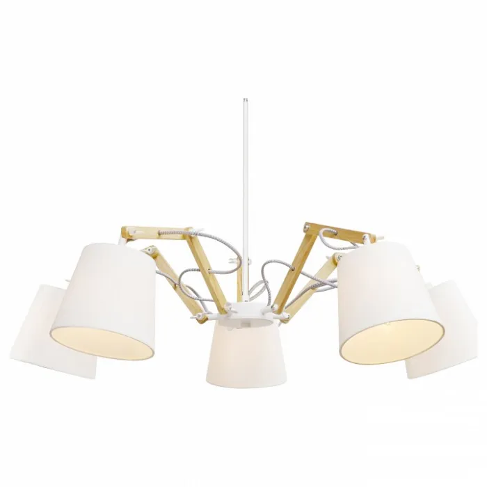 Подвесная люстра Arte Lamp Pinocchio A5700LM-5WH Цвет арматуры белый Цвет плафонов белый от ImperiumLoft