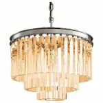 Подвесная люстра DeLight Collection Odeon KR0387P-6 chrome/amber