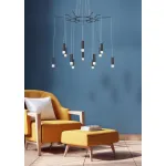 Подвесная люстра Maytoni Davida MOD035PL-12B Цвет арматуры черный Цвет плафонов черно-белый от ImperiumLoft
