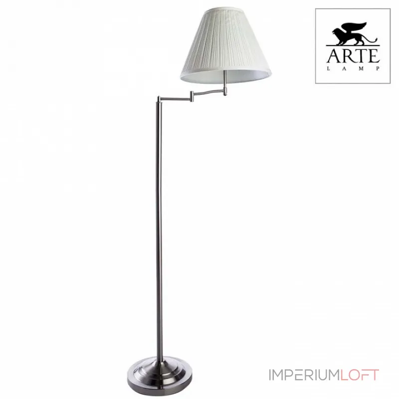 Торшер Arte Lamp California A2872PN-1SS Цвет арматуры хром Цвет плафонов кремовый