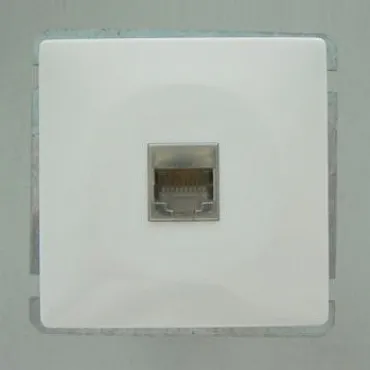 Розетка двойная Ethernet RJ-45 без рамки Imex 1611L 1611L-S100 Цвет арматуры белый
