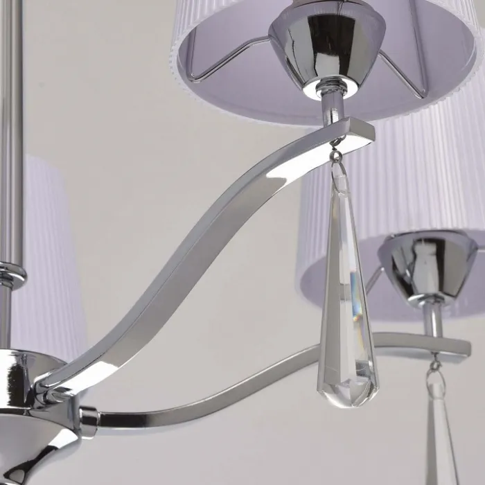 Подвесная люстра MW-Light Прато 2 101011105 Цвет арматуры хром Цвет плафонов белый от ImperiumLoft