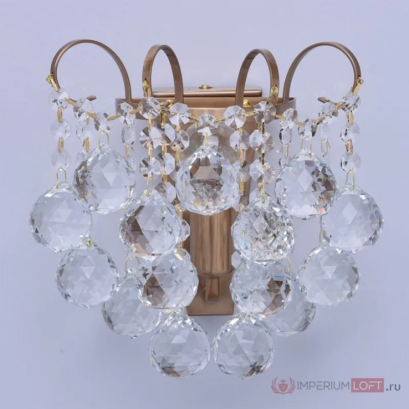 Бра MW-Light Жемчуг 14 232028201 Цвет арматуры бронза Цвет плафонов прозрачный от ImperiumLoft
