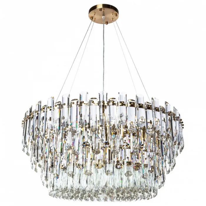 Подвесной светильник Divinare Bellatrix 3510/17 SP-18 Цвет арматуры латунь Цвет плафонов прозрачный от ImperiumLoft