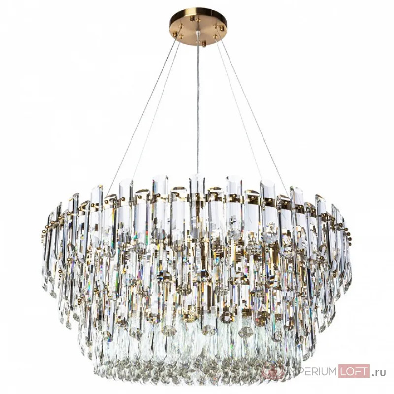 Подвесной светильник Divinare Bellatrix 3510/17 SP-18 Цвет арматуры латунь Цвет плафонов прозрачный от ImperiumLoft