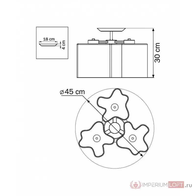 Потолочная люстра Lightstar Nubi 802030 Цвет арматуры хром от ImperiumLoft