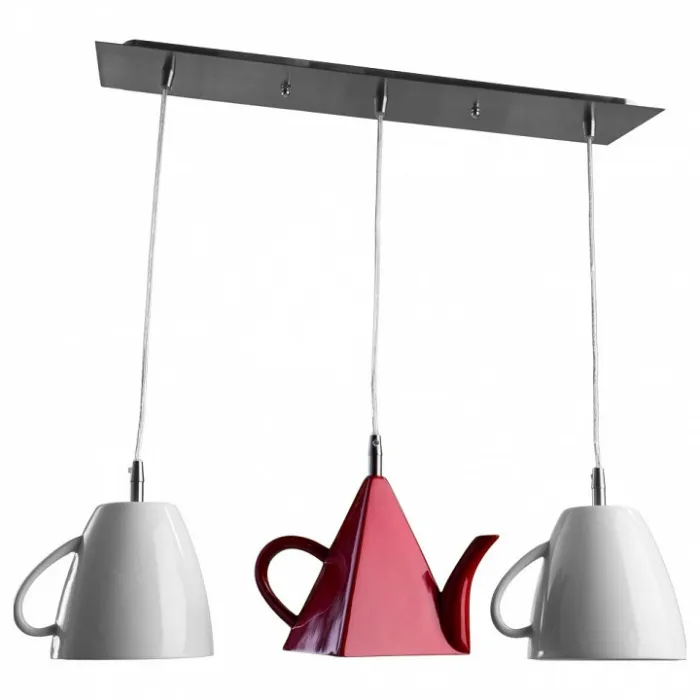 Подвесной светильник Arte Lamp Cafeteria A6605SP-3WH Цвет арматуры хром Цвет плафонов разноцветный от ImperiumLoft