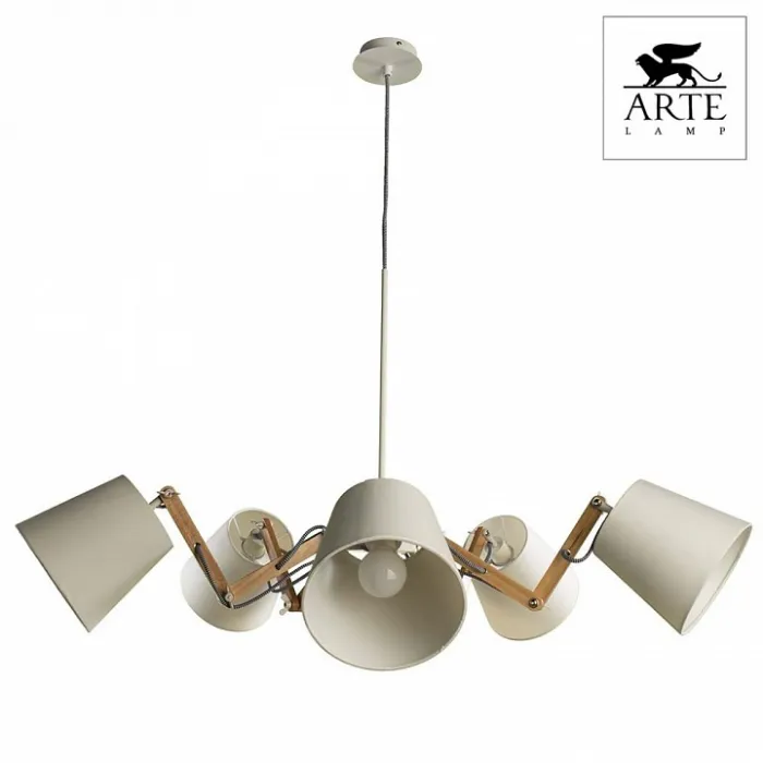 Подвесная люстра Arte Lamp Pinocchio A5700LM-5WH Цвет арматуры белый Цвет плафонов белый от ImperiumLoft