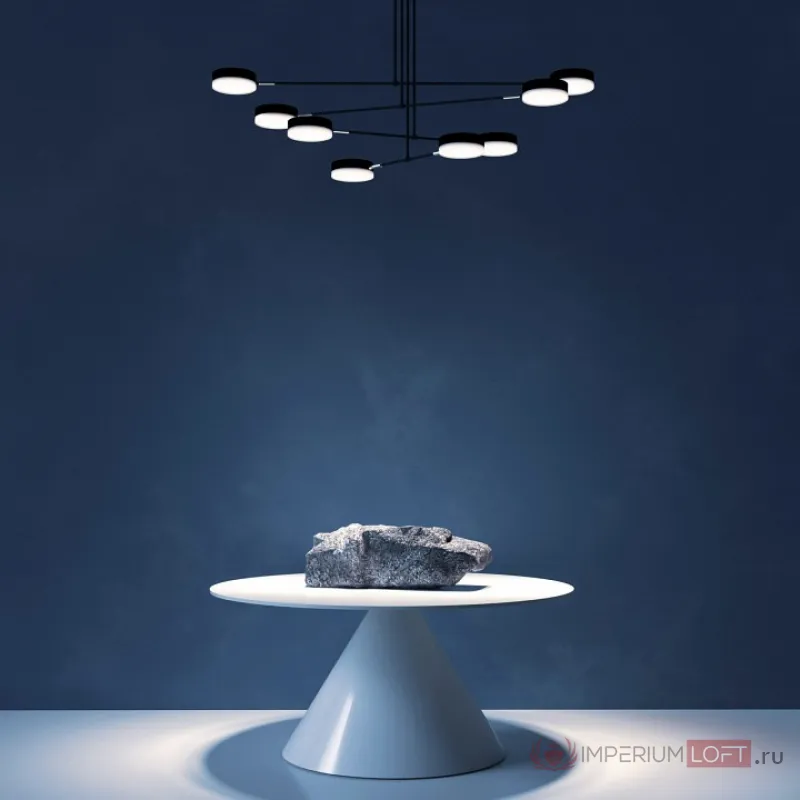Люстра на штанге Maytoni Fad MOD070PL-L48B3K Цвет арматуры черный Цвет плафонов белый от ImperiumLoft
