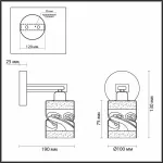 Бра Lumion Bonnie 4491/1W Цвет арматуры белый Цвет плафонов прозрачный от ImperiumLoft