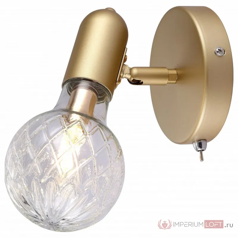 Бра Arte Lamp 8040 A8040AP-1SG Цвет арматуры золото Цвет плафонов прозрачный от ImperiumLoft