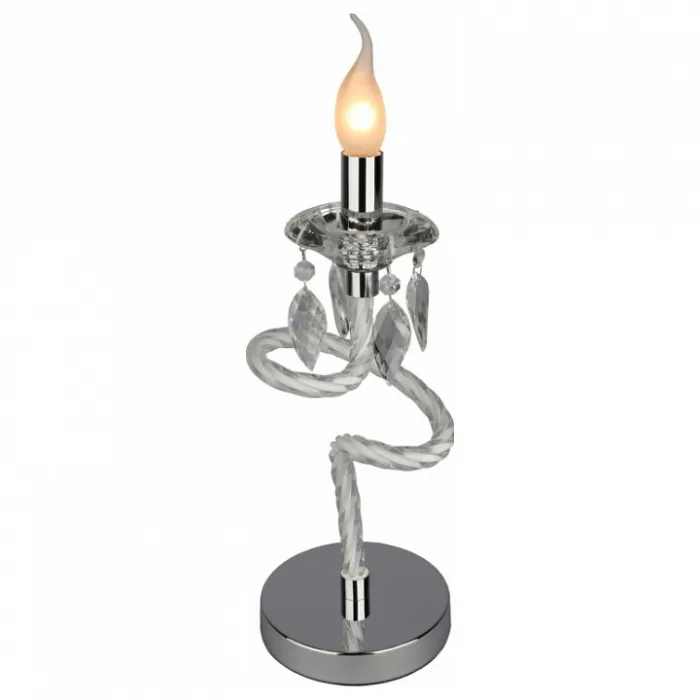 Настольная лампа декоративная Omnilux Naples OML-34304-01 Цвет арматуры хром Цвет плафонов прозрачный от ImperiumLoft