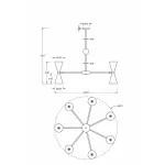 Люстра на штанге Maytoni MOD108PL-14GB