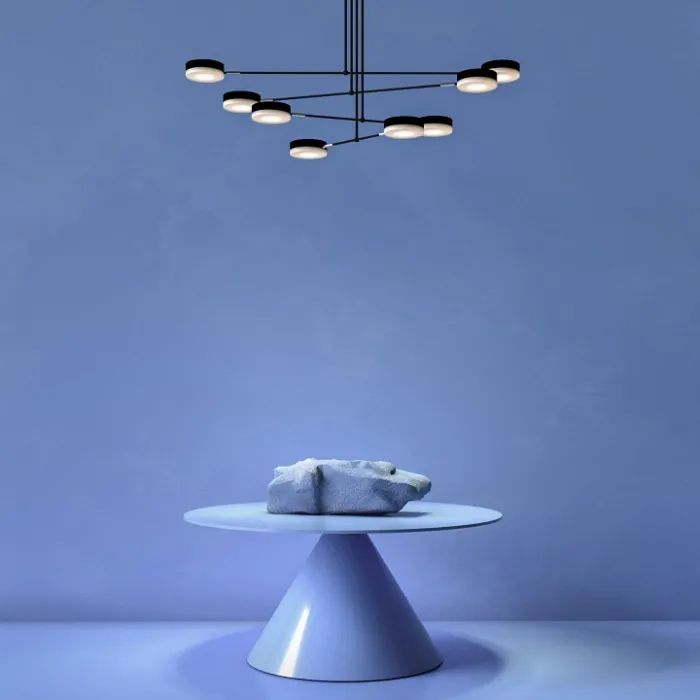 Люстра на штанге Maytoni Fad MOD070PL-L48B3K Цвет арматуры черный Цвет плафонов белый от ImperiumLoft