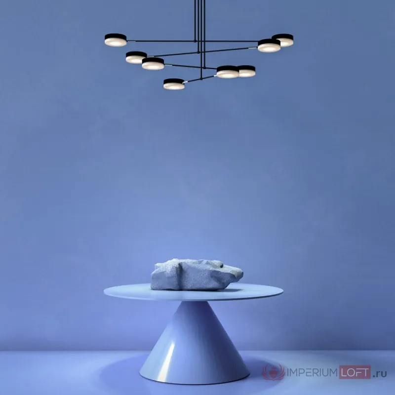 Люстра на штанге Maytoni Fad MOD070PL-L48B3K Цвет арматуры черный Цвет плафонов белый от ImperiumLoft