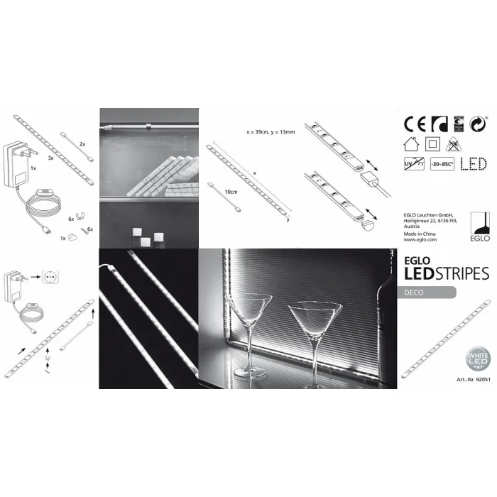 Комплект c 3 модулями светодиодными Eglo ПРОМО Led Stripes-Deco 92051 от ImperiumLoft