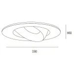 Встраиваемый светильник Donolux DL1846 DL18464/01WW-White R Dim