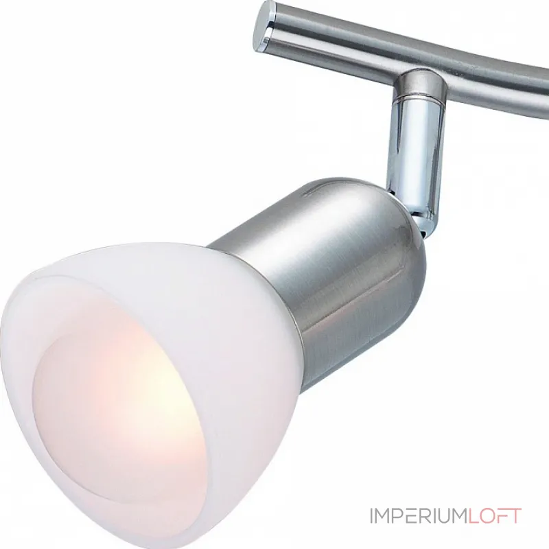 Спот Arte Lamp Falena A3115PL-2SS Цвет арматуры серебро Цвет плафонов белый Спот Arte Lamp Falena A3115PL-2SS Цвет арматуры серебро Цвет плафонов белый