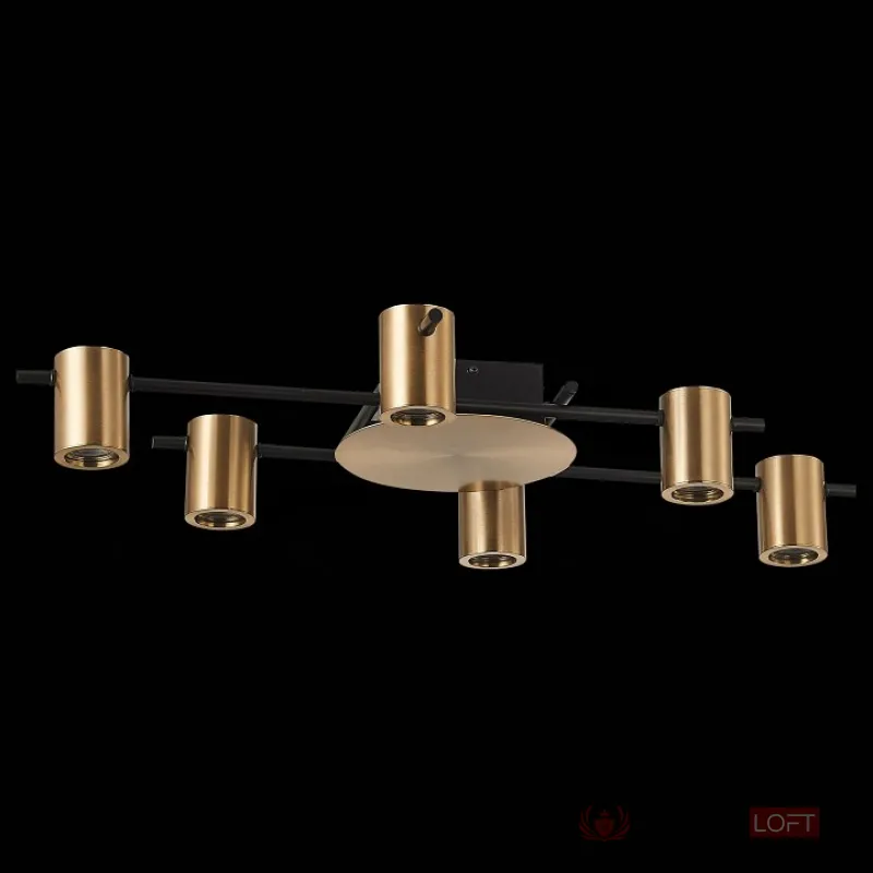 Потолочная люстра ST-Luce Veroli SL1207.402.06 Цвет плафонов латунь Цвет арматуры черный от ImperiumLoft