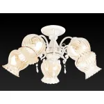 Люстра на штанге TopLight Miranda TL5690D-05WG Цвет арматуры золото Цвет плафонов янтарный от ImperiumLoft