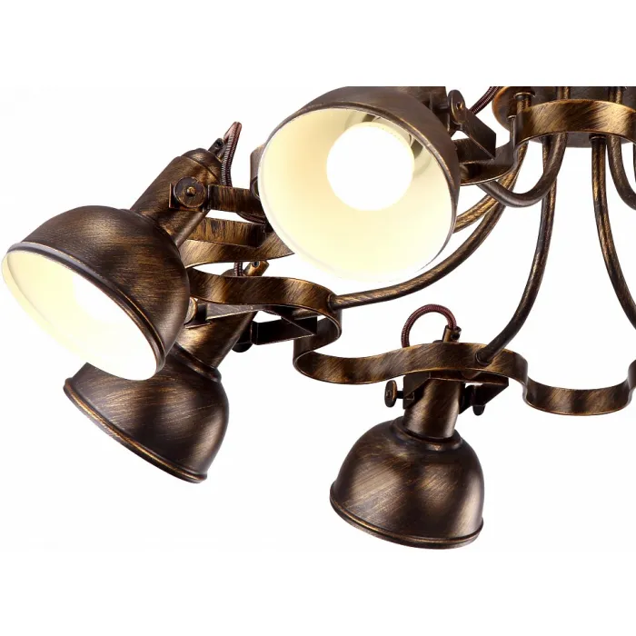 Люстра на штанге Arte Lamp Martin A5216PL-8BR Цвет арматуры коричневый Цвет плафонов коричневый от ImperiumLoft