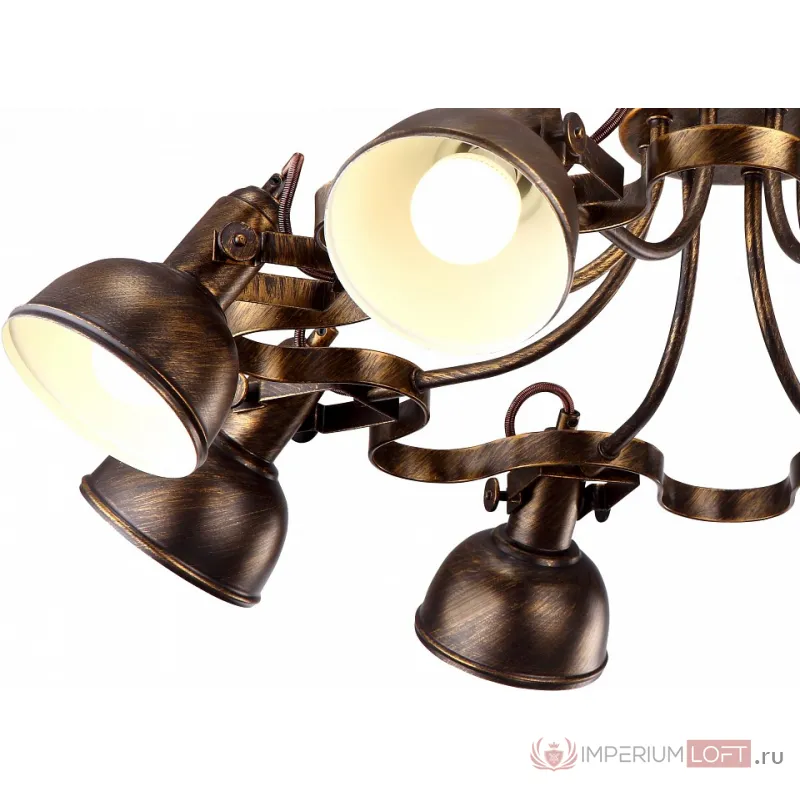 Люстра на штанге Arte Lamp Martin A5216PL-8BR Цвет арматуры коричневый Цвет плафонов коричневый от ImperiumLoft