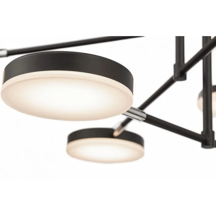 Люстра на штанге Maytoni Fad MOD070PL-L48B3K Цвет арматуры черный Цвет плафонов белый от ImperiumLoft