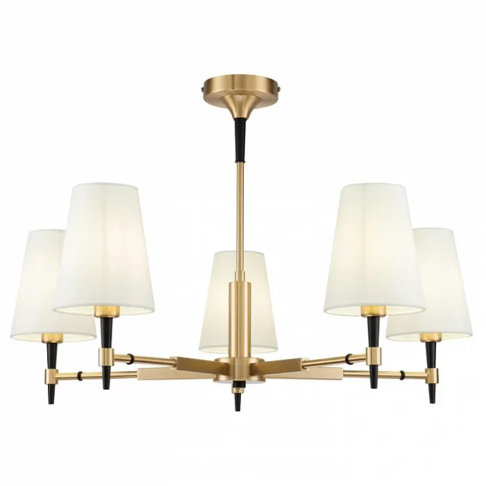 Люстра на штанге Maytoni Zaragoza H001CL-05BS Цвет арматуры латунь Цвет плафонов белый от ImperiumLoft