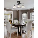 Люстра на штанге Eurosvet 9612 9612/3 хром/венге Цвет арматуры хром от ImperiumLoft