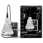 Лампа светодиодная Gauss Black E27 3Вт 4000K 902102203 Цвет арматуры серый Цвет плафонов серый