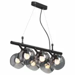 Подвесная люстра Vitaluce Шарики V4486-1/6S Цвет арматуры черный Цвет плафонов серый от ImperiumLoft
