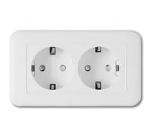 Розетка с заземлением Imex 1124 WSN 1124 WH цвет арматуры белый