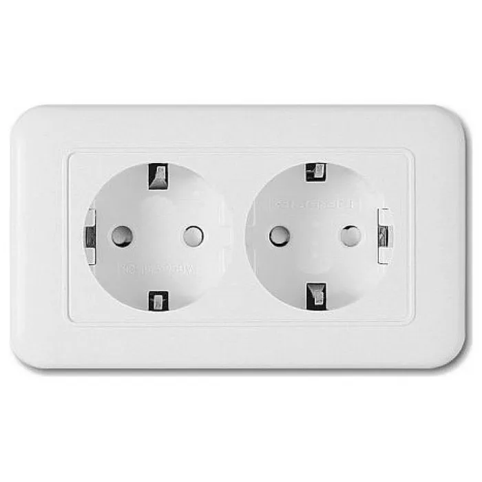 Розетка с заземлением Imex 1124 WSN 1124 WH цвет арматуры белый от ImperiumLoft