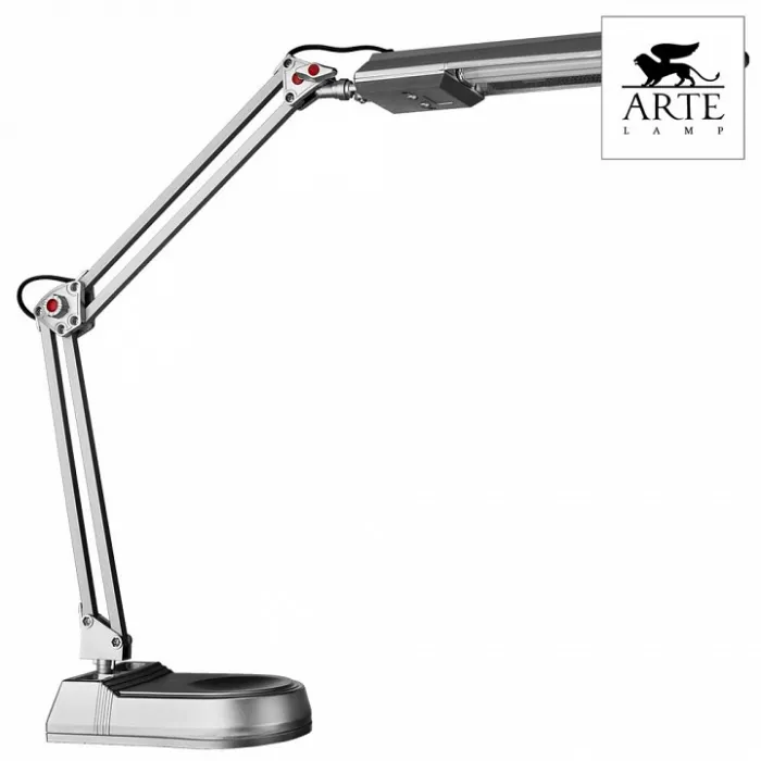 Настольная лампа офисная Arte Lamp Desk A5810LT-1SI Цвет арматуры серебро Цвет плафонов серебро от ImperiumLoft