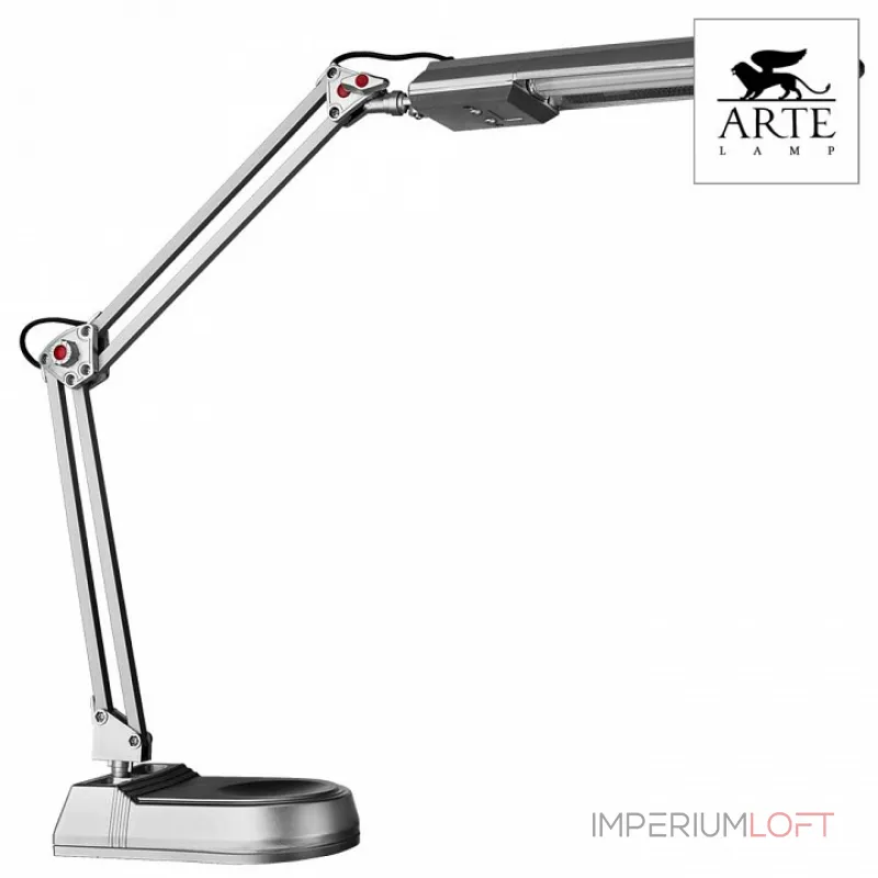 Настольная лампа офисная Arte Lamp Desk A5810LT-1SI Цвет арматуры серебро Цвет плафонов серебро
