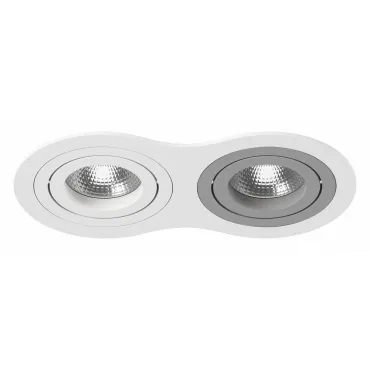 Встраиваемый светильник Lightstar Intero 16 double round i6260609 Цвет арматуры серый Цвет плафонов прозрачный