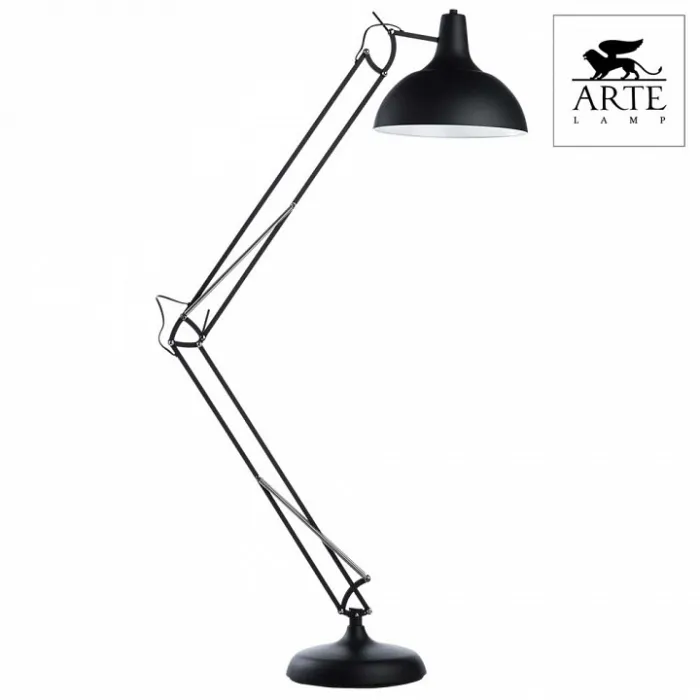 Торшер Arte Lamp Goliath A2487PN-1BK Цвет арматуры черный Цвет плафонов черный от ImperiumLoft