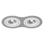 Встраиваемый светильник Lightstar Intero 16 double round i6290606 Цвет арматуры серый Цвет плафонов хром