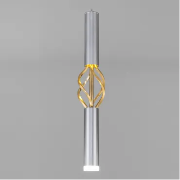 Подвесной светильник Eurosvet Lance 50191/1 LED матовое серебро/матовое золото Цвет арматуры серебро Цвет плафонов золото от ImperiumLoft